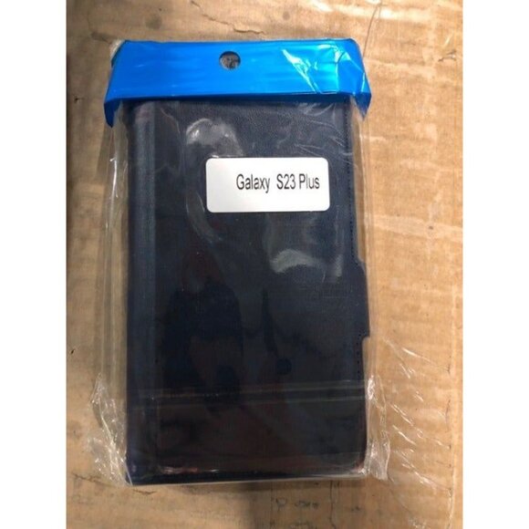 Galaxy S23 Plus Folio Case Flip Cases PU Leather Blue - Picture 3 of 3